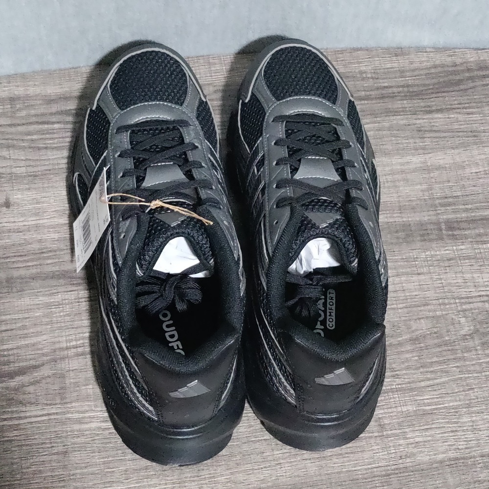 Adidas Sneakers‎ Mens 11 TECHNOCHAOS 2000 Black Iron Metallic Trainers NIB - Picture 8 of 11